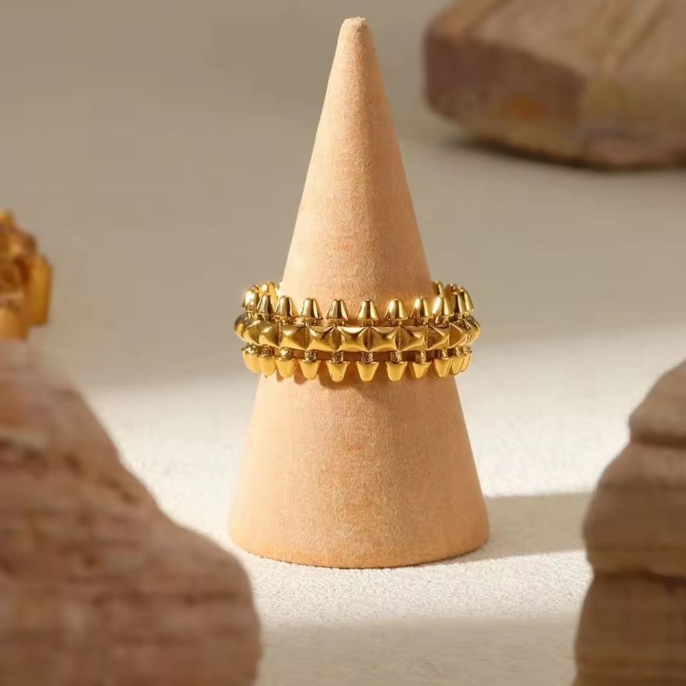 Gold-Tone Stacked Ring Set - Picture 1 of 6